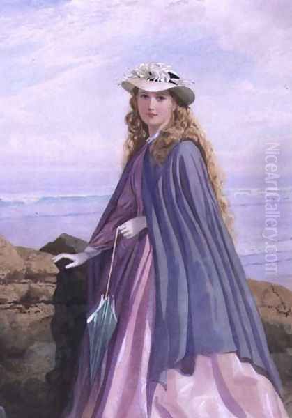 A Lady by the Sea Oil Painting by John Simmons