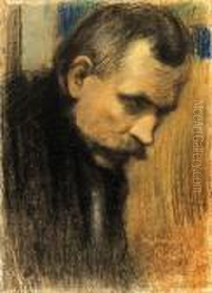 The Portrait Of Jozsef Nyitray, 1899 Oil Painting by Jozsef Rippl-Ronai