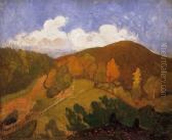 Landscape Of Banyuls Oil Painting by Jozsef Rippl-Ronai