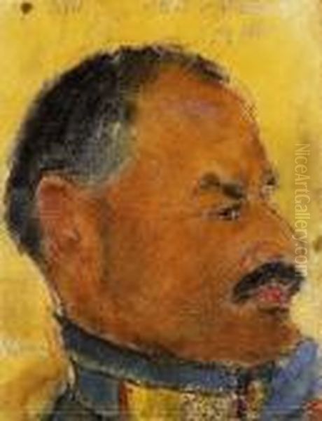 Colonel Romer Oil Painting by Jozsef Rippl-Ronai