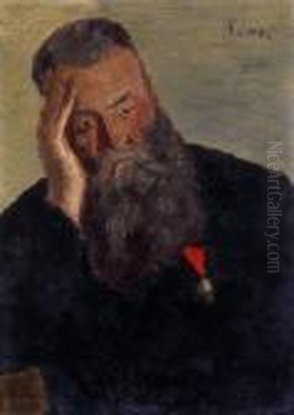 The Painter's Father Oil Painting by Jozsef Rippl-Ronai