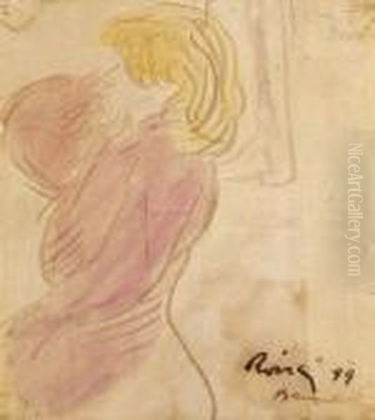 Woman In Pink Blouse Oil Painting by Jozsef Rippl-Ronai