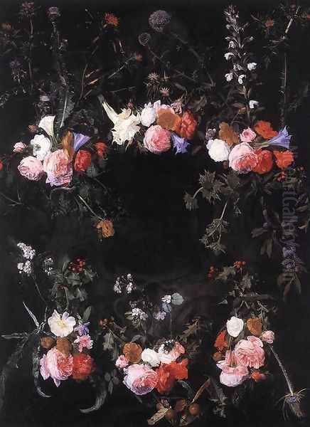 Garland of Flowers Oil Painting by Daniel Seghers