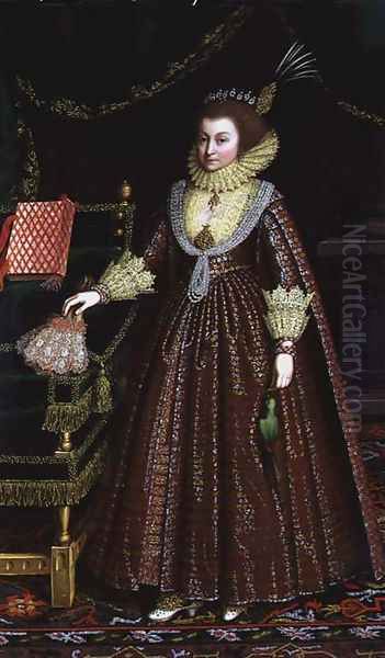 Portrait of a Lady, Possibly Elizabeth, Countess of Kellie, c.1619-20 Oil Painting by Paulus Van Somer