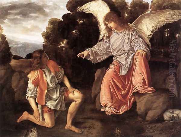 Tobias and the Angel c. 1530 Oil Painting by Giovanni Girolamo Savoldo