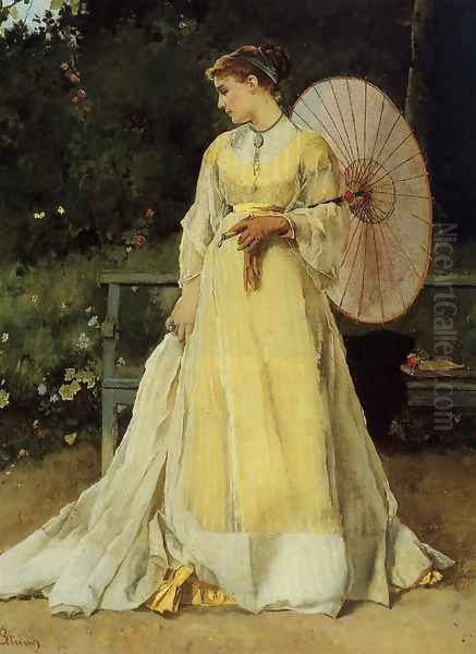 In the Country Oil Painting by Alfred Stevens