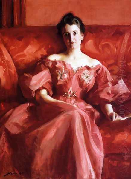 Portrait of Mrs. Howe (née Deering) Oil Painting by Alfred Stevens