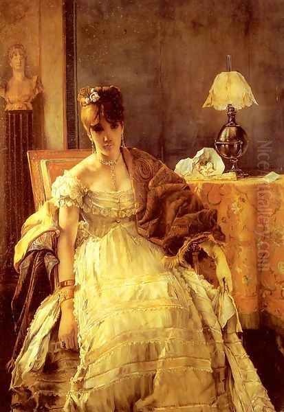 Lovelorn Oil Painting by Alfred Stevens