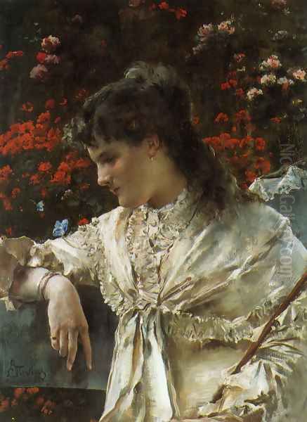 Reverie I Oil Painting by Alfred Stevens