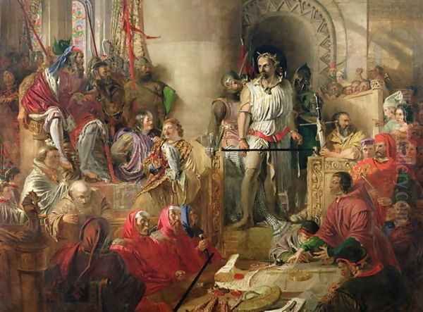 The Trial of Sir William Wallace at Westminster Oil Painting by William Bell Scott