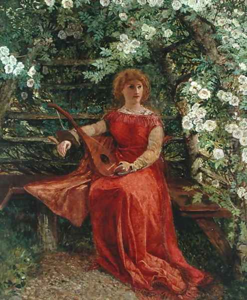 Fair Rosamund in her Bower Oil Painting by William Bell Scott