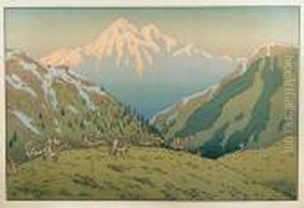 La Montagne. Planche Pour Les Aspects De La Nature. by Henry Parsons Riviere