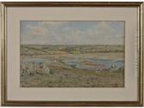 Paysage Breton Au Bord D Un Aber Oil Painting by Henry Parsons Riviere