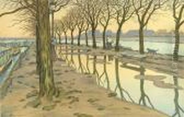 L'ile Des Cygnes. by Henry Parsons Riviere