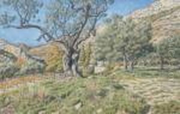 Paysage A La Fontaine D'anibal, Buis Les Baronnies by Henry Parsons Riviere