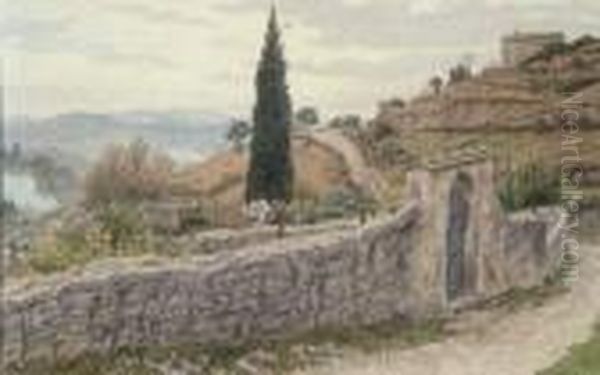 Moulin Gris A Mougins Oil Painting by Henry Parsons Riviere