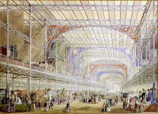 Design by Owen Jones for the Decoration of the Great Exhibition Building, 1851 Oil Painting by William Simpson