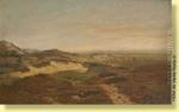 Troupeau De Moutons Dans Un Paysage Oil Painting by Louis Marie Dominique Romain Robbe