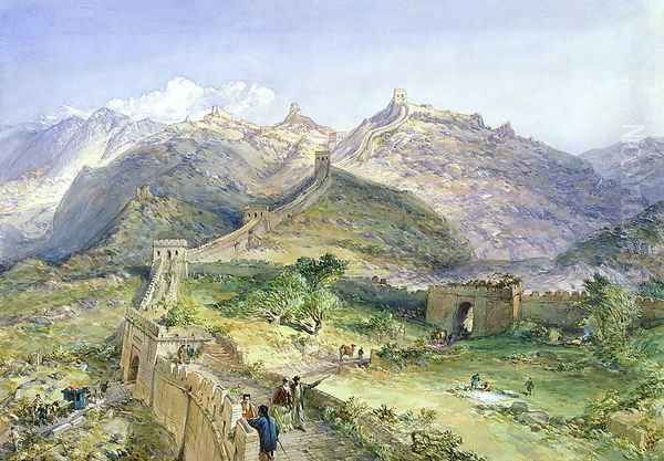 The Great Wall of China, 1874 Oil Painting by William Simpson