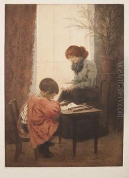 Le Petit Peintre Oil Painting by Manuel Robbe