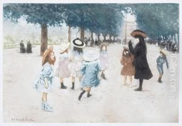 Les Tuileries Oil Painting by Manuel Robbe