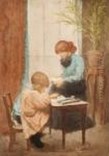 Le Petit Peintre Oil Painting by Manuel Robbe