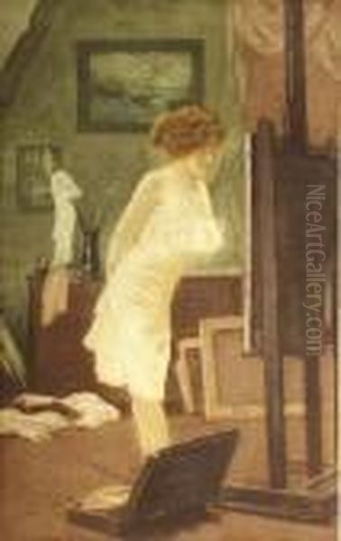 La Critique Influent Oil Painting by Manuel Robbe