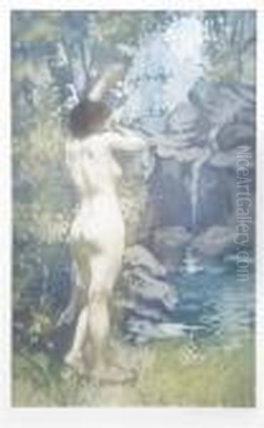 La Source Oil Painting by Manuel Robbe