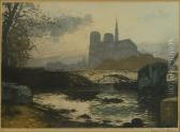 Notre Dame De Paris Oil Painting by Manuel Robbe