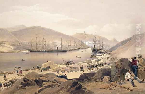 Balaklava, plate from The Seat of War in the East, pub. by Paul and Dominic Colnaghi and Co., 1856 Oil Painting by William Simpson