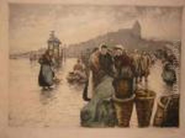 Le Treport Oil Painting by Manuel Robbe