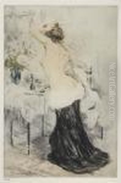 Le Modele Oil Painting by Manuel Robbe