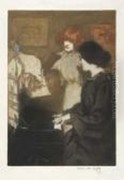 Femme Au Piano Oil Painting by Manuel Robbe