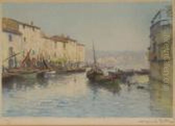 Les Bateaux Oil Painting by Manuel Robbe