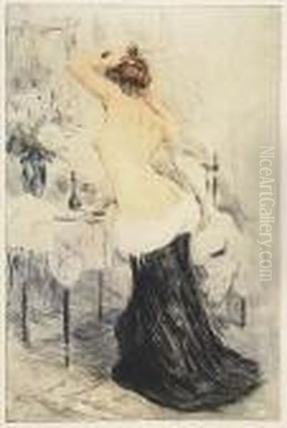 La Modele Oil Painting by Manuel Robbe