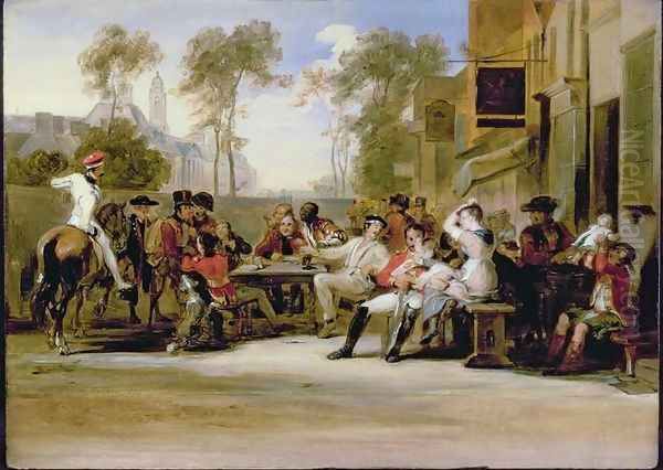 Chelsea Pensioners, 1836 Oil Painting by William Simpson