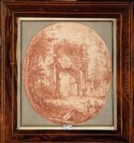 Ruines Antiques Animees Oil Painting by Hubert Robert