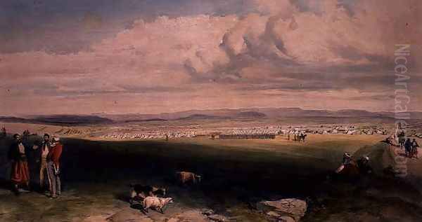 Camp of the Light Division, plate from The Seat of War in the East, pub. by Paul and Dominic Colnaghi and Co., 1856 Oil Painting by William Simpson