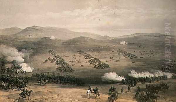 Charge of the Light Cavalry Brigade, 25th October 1854, engraved by E. Walker, pub. by Colnaghi and Co, 1855 Oil Painting by William Simpson