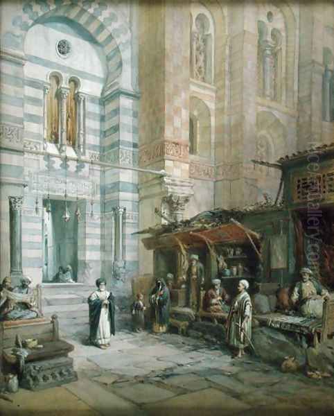 The Maristan or Mosque-Hospital of Kalaun, Cairo, 1882 Oil Painting by William Simpson