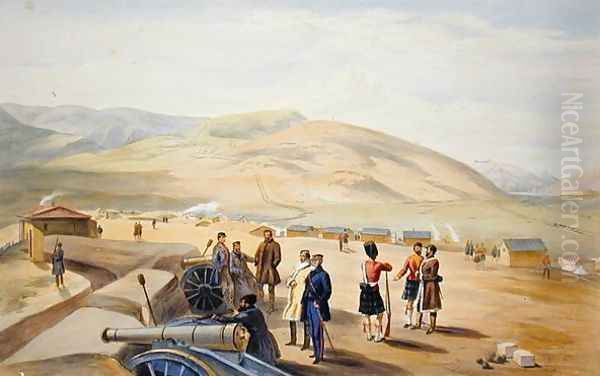 Highland Brigade Camp, plate from The Seat of War in the East, published by Colnaghi and Co., 1856 Oil Painting by William Simpson