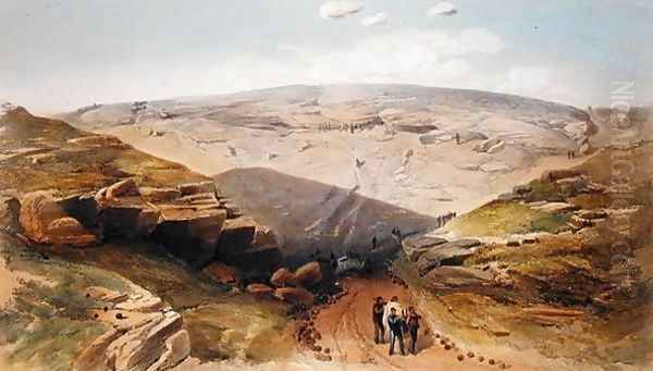 The Valley of the Shadow of Death, plate from The Seat of War in the East, published by Colnaghi and Co., 1856 Oil Painting by William Simpson