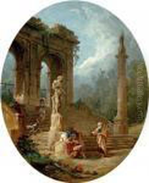 A Oil Painting by Hubert Robert