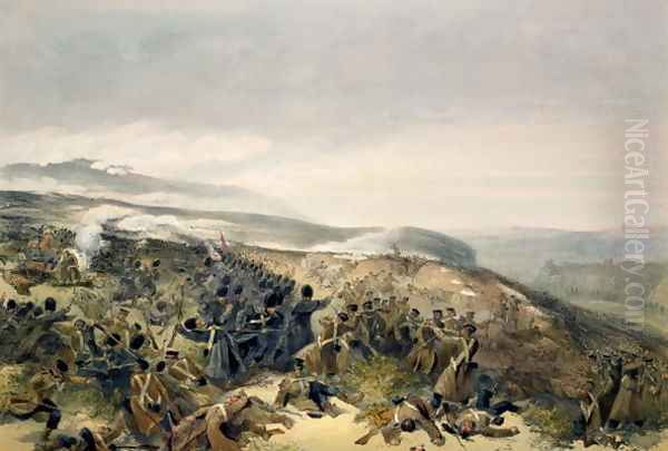 Second Charge of the Guards at Inkerman, 5th November 1854, plate from The Seat of War in the East, published by Colnaghi and Co., 1856 Oil Painting by William Simpson