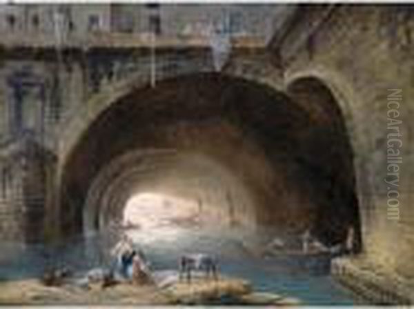 Paris, La Bievre Oil Painting by Hubert Robert