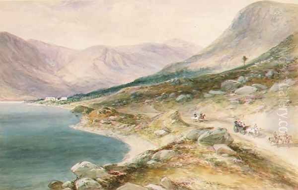 Queen Victoria 1819-1901 riding in her carriage, Glassalt Shiel, Loch Muick, 1882 Oil Painting by William Simpson