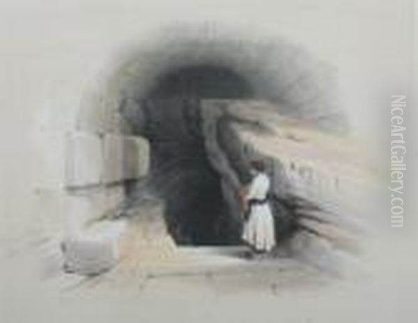 The Holy Land And Egypt: Fountain Of Siloam-valley Of Jehoshaphat Oil Painting by David Roberts