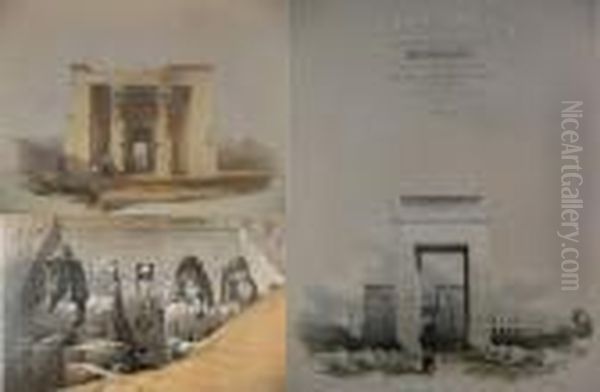 Ancient Egyptian Monuments Oil Painting by David Roberts