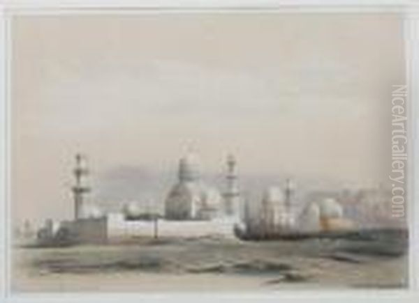 The Holy Land And Egypt: Tombs Of The Memlooks, Cairo Oil Painting by David Roberts