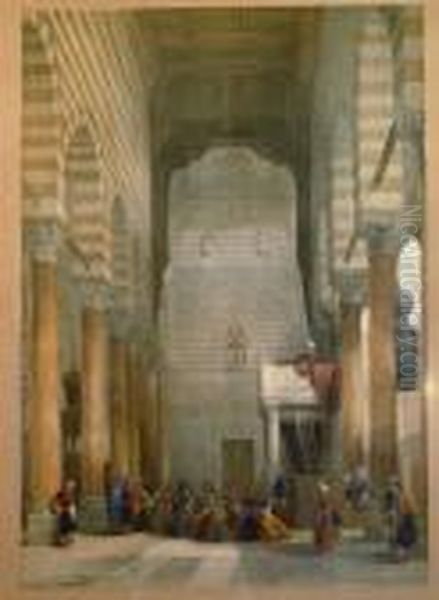 Interno Di Moschea Oil Painting by David Roberts